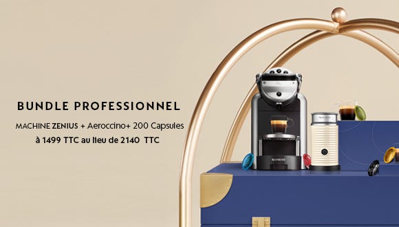 Machine ZENIUS + Aeroccino+ 200 Capsules à 1499 TTC au lieu de 2140 TTC 